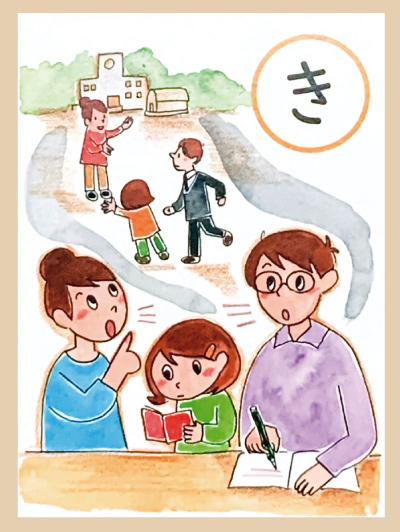 防災カルタ「き」