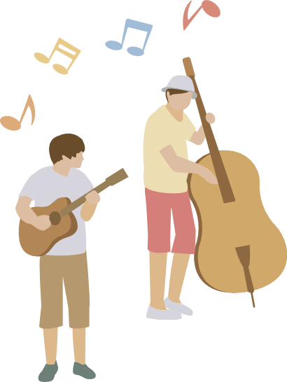 路上ライブイメージイラスト
