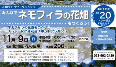 みんなでネモフィラの花畑をつくろう!チラシ