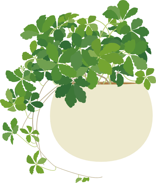 鉢植えのイラスト