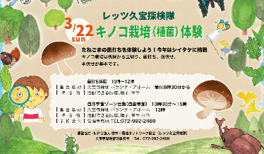 レッツ久宝探検隊「楽しいノコギリ体験」チラシ