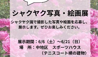 シャクヤク写真・絵画展チラシ