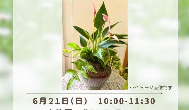 みどり塾「観葉植物の寄せ植え」　チラシ