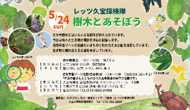 レッツ久宝探検隊「樹木とあそぼう」チラシ